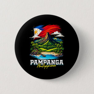 Pampanga Philippines Souvenir Filipino Flag  6 Cm Round Badge