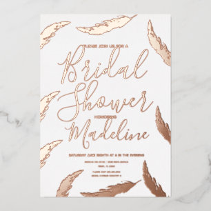 Pampas Bridal Shower Pressed Wedding Invitations