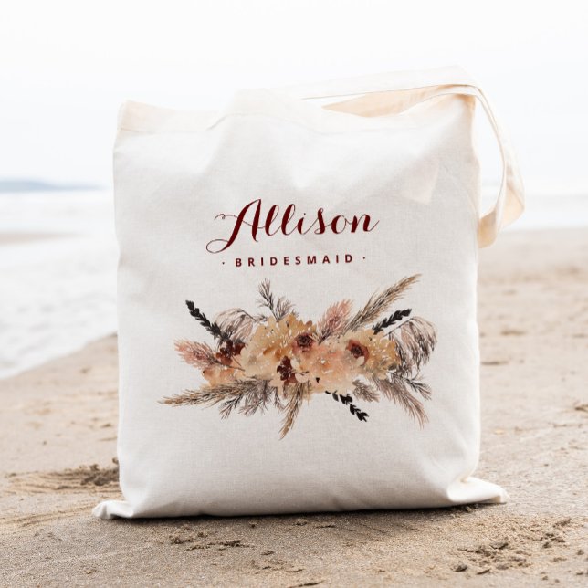 Pampas Bridesmaid Wedding Tote Bag (Creator Uploaded)