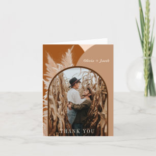 Pampas Grass and Arches Thank You Card
