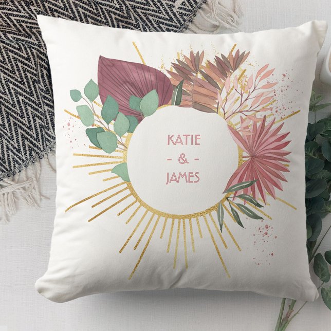Pampas Grass and Gold Sun Mandala Anniversary Cushion (Creator Uploaded)