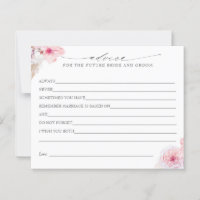 Pampas Grass and Pink Tropical Flowers Advice Card