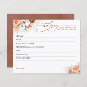 Pampas Grass and Terracotta Flowers Advice Card