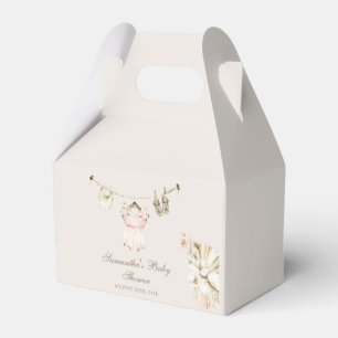 Pampas Grass Baby Girl Clothesline Baby Shower Favour Box