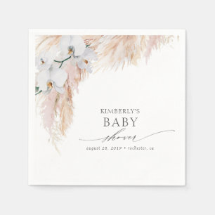 Pampas Grass Baby Shower / Bridal Shower Tropical Napkin
