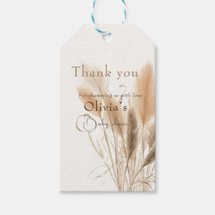 Pampas grass Baby shower Gift Tags