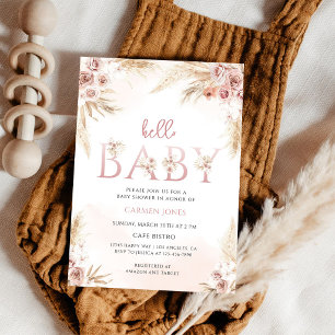 Pampas Grass Baby Shower Invitation