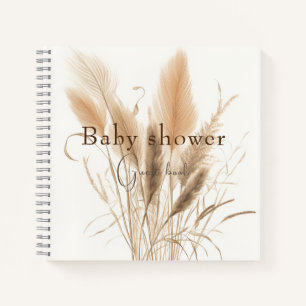 Pampas grass Baby shower massage book