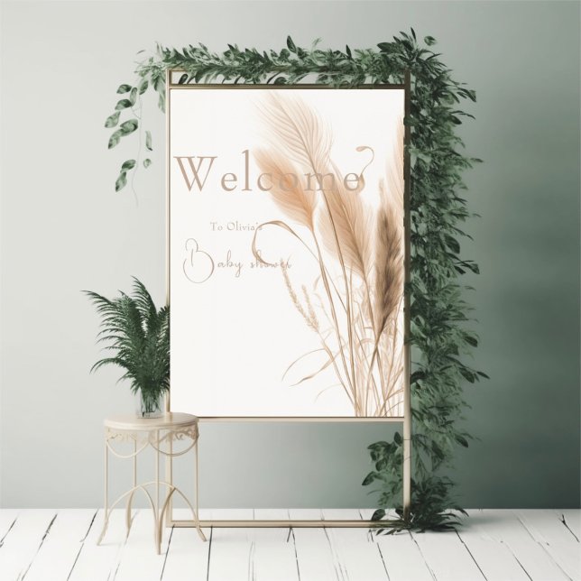 Pampas grass Baby shower  Poster (Creator Uploaded)