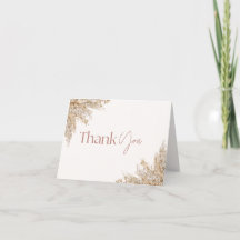 Pampas Grass Baby Shower Thank You Card | Neutral