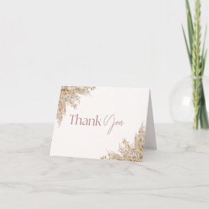 Pampas Grass Baby Shower Thank You Card   Neutral 