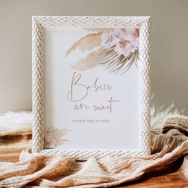 Pampas grass bohemian Babies are sweet Poster (Creator Uploaded)