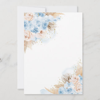 Pampas Grass Bohemian Tropical Desert Baby Shower Invitation