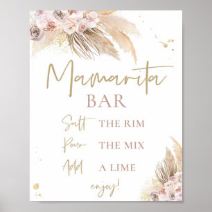 Pampas Grass Boho Baby Shower Decor Mamarita Sign
