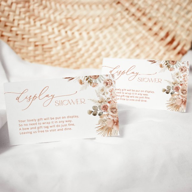 Pampas Grass Boho Baby Shower Display Shower Enclosure Card (Creator Uploaded)