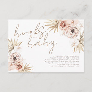 Pampas Grass Boho Bohemian Books for Baby Enclosur Enclosure Card