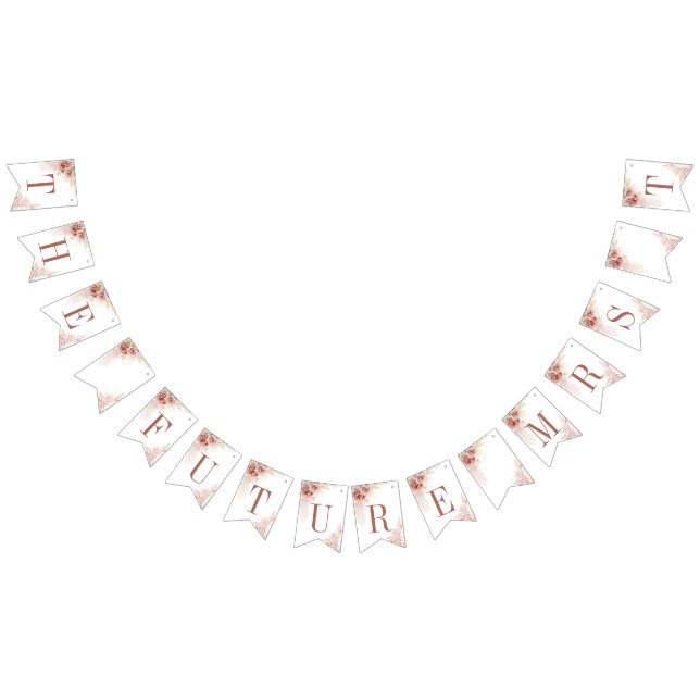 Pampas Grass Boho Chic Terracotta Bridal Shower Bunting (All)