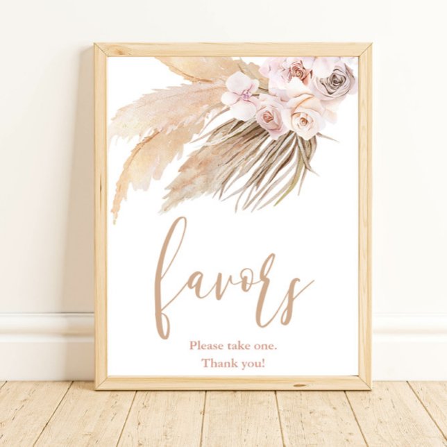 Pampas grass boho favours sign (Creator Uploaded)