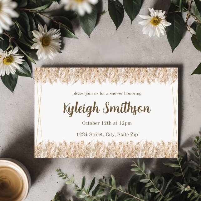 Pampas Grass Boho Invite (Creator Uploaded)