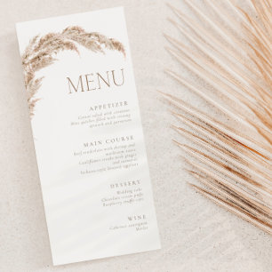 Pampas Grass Boho Menu