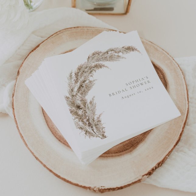 Pampas Grass Boho Minimal Napkin (Creator Uploaded)