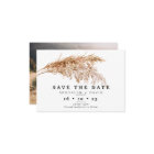Pampas Grass Boho Wedding Save The Date Card