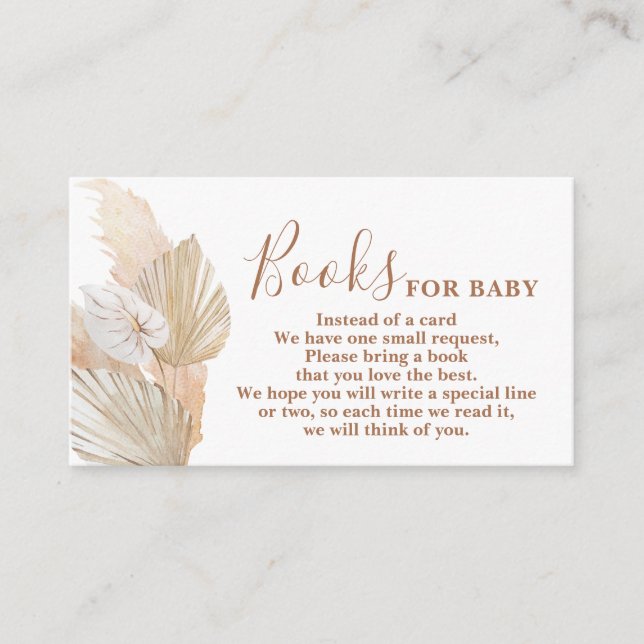 Pampas Grass Books for Baby Enclosure Card (Front)