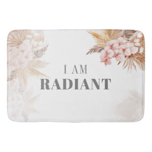 Pampas Grass Bridal Shower Floral Botanical Bath Mat