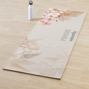 Pampas Grass Bridal Shower Floral Terracotta Yoga Mat