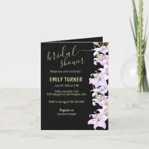 Pampas grass bridal shower invitation