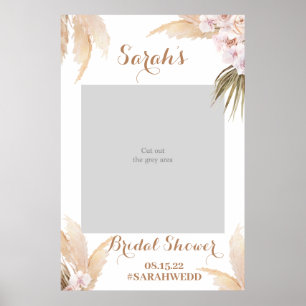 Pampas Grass Bridal Shower Photo Prop Poster