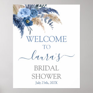 Pampas Grass Bridal Shower Welcome sign