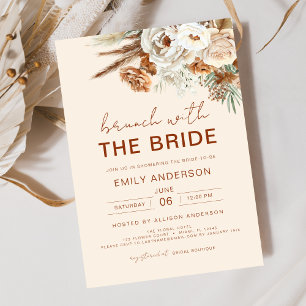 Pampas Grass Brunch with the Bride Bridal Shower Invitation