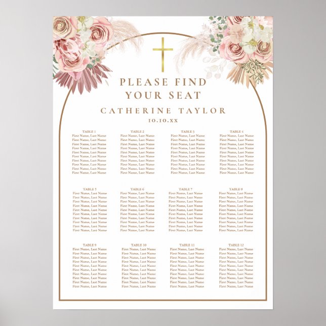 Pampas Grass Christian Event Seating Chart (Front)