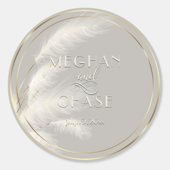 Pampas Grass Classic Round Sticker (Front)