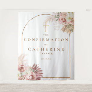 Pampas Grass Confirmation Photo Backdrop Tapestry