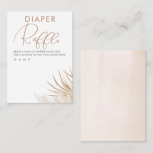 Pampas Grass Diaper Raffle Ticket  Enclosure Card