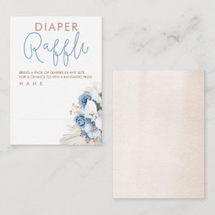 Pampas Grass Diaper Raffle Ticket  Enclosure Card