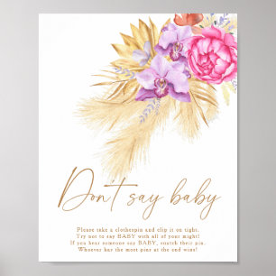 Pampas grass - Don't say baby Poster