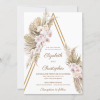 Pampas Grass Dried Palm Dusty Rose Orchid Wedding