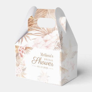 Pampas Grass Dried Palms Boho Script Bridal Shower Favour Box