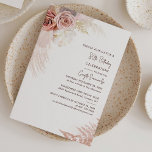 Pampas Grass Floral 80th Birthday Invitation<br><div class="desc">Pampas Grass Terracotta 80th Birthday Invitation you can easily customise by clicking the "Personalise" button. Perfect for other special milestone events coming up</div>