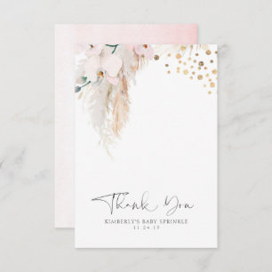 Pampas Grass Floral Baby Shower Small Thank You