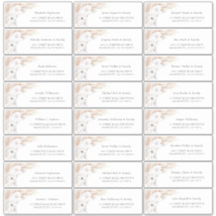 Pampas Grass Floral Guest Names Address Labels