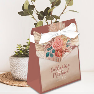 Pampas Grass Floral Terracotta Boho Chic Wedding  Favour Box