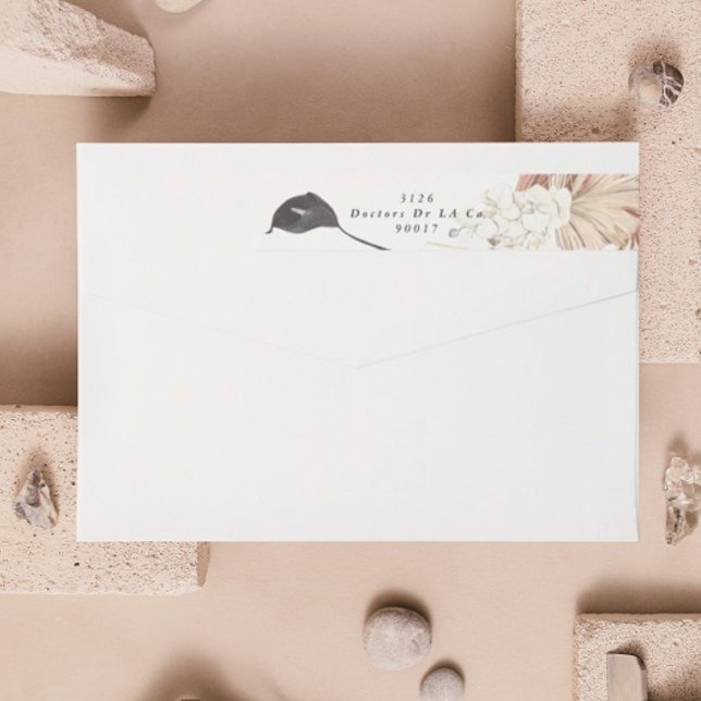 Pampas Grass Floral Tropical Jungle Address Wrap Around Label (Creator Uploaded)