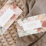 Pampas Grass Floral Tropical Jungle Business Card<br><div class="desc">Standout from the crowd - for the business owner or promoter of a brand trying to show they are on trend and modern. And or someone who has an boho or pampas event. *For additional zazzle business stationery, advertising or merchandizing items to match this item, please contact us through the...</div>