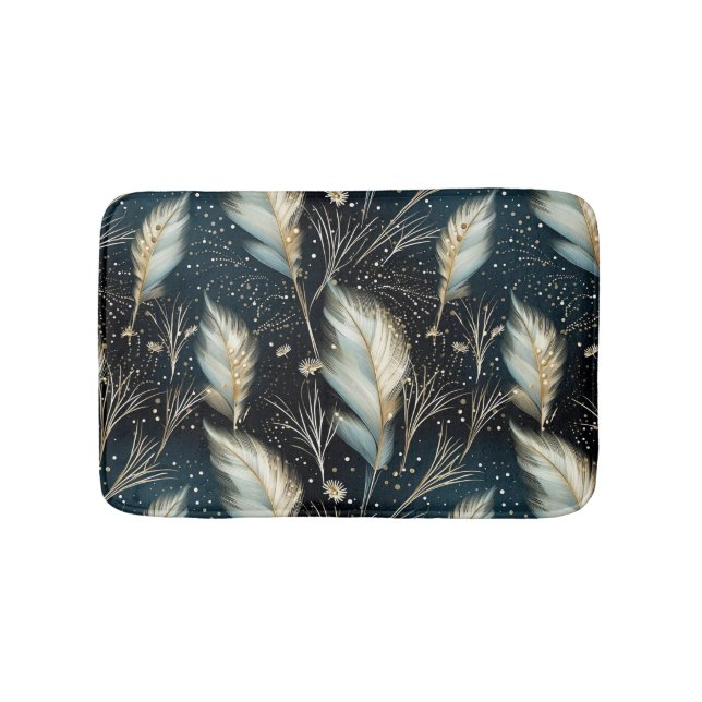 Pampas Grass Glitter Bath Mat (Front)