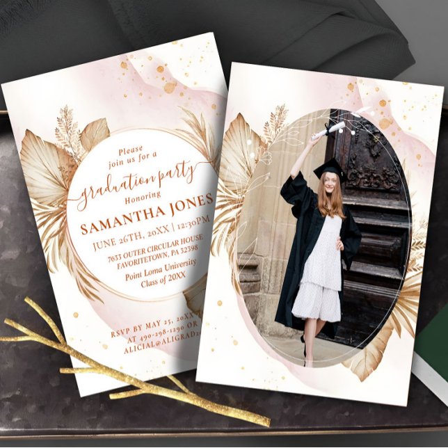 Pampas Grass Graduation Invitation (Creator Uploaded)