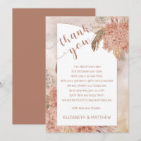 Pampas Grass | Hydrangeas Baby Shower Thank You